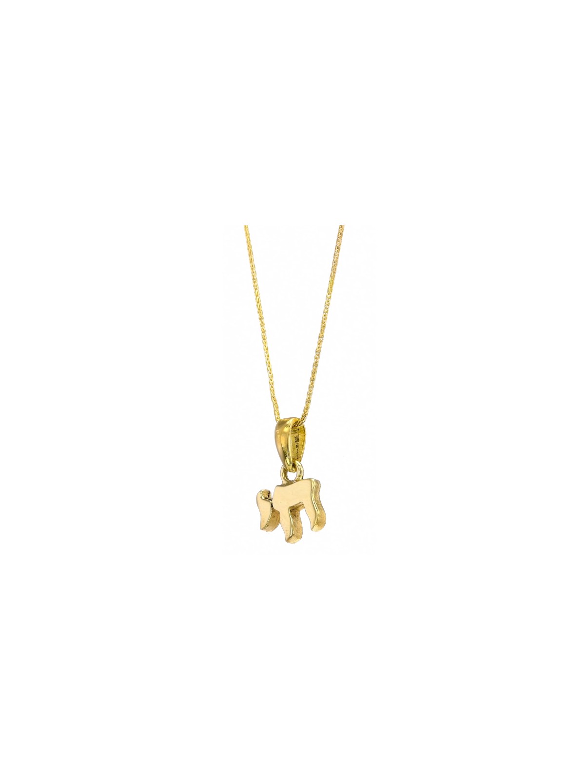 Collier Chai en or 14 carats moderne, minuscule, épais et lourd, cadeaux Tu B'Av, I