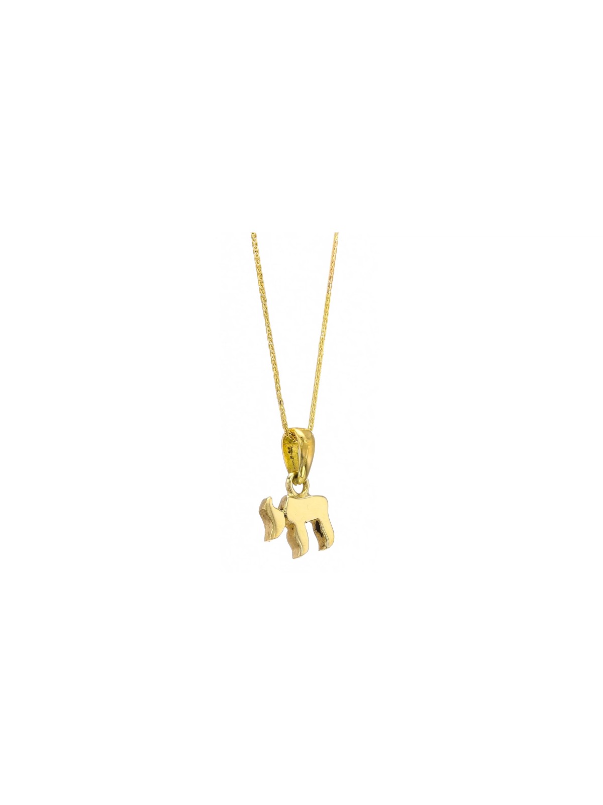 Collier Chai en or 14 carats moderne, minuscule, épais et lourd, cadeaux Tu B'Av, I