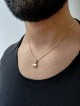 שרשרת חי זהב 14K מודרנית זעירה עבה וכבדה , מתנות ט"ו באב , א