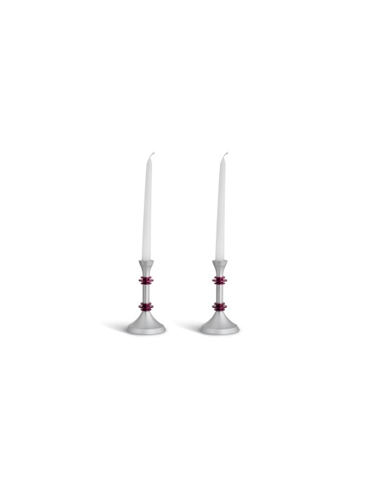 Custom Colors Large Aluminum Candlesticks , Shabbat Gifts , Israeli Ju