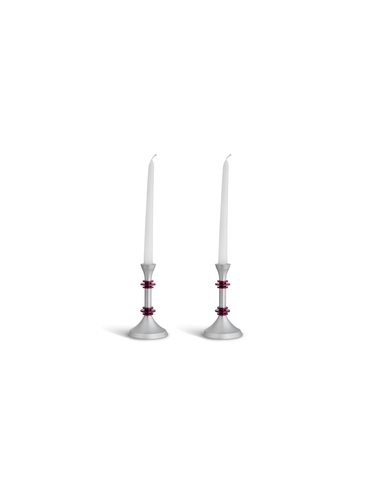Custom Colors Large Aluminum Candlesticks , Shabbat Gifts , Israeli Ju