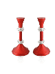 Custom Colors Large Aluminum Candlesticks , Shabbat Gifts , Israeli Ju