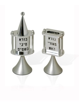 Anodized Aluminum Havdalah Set with Blessing , Modern Havdalah Sets ,