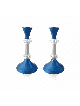 Unique Colorful Candlesticks with a Shiny Silver L , Modern Candlestic