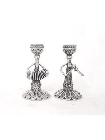 Chandeliers musicaux uniques en argent sterling, cadeaux de Pâque, J israélien