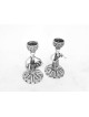 Unique Sterling Silver Music Candlesticks , Passover Gifts , Israeli J