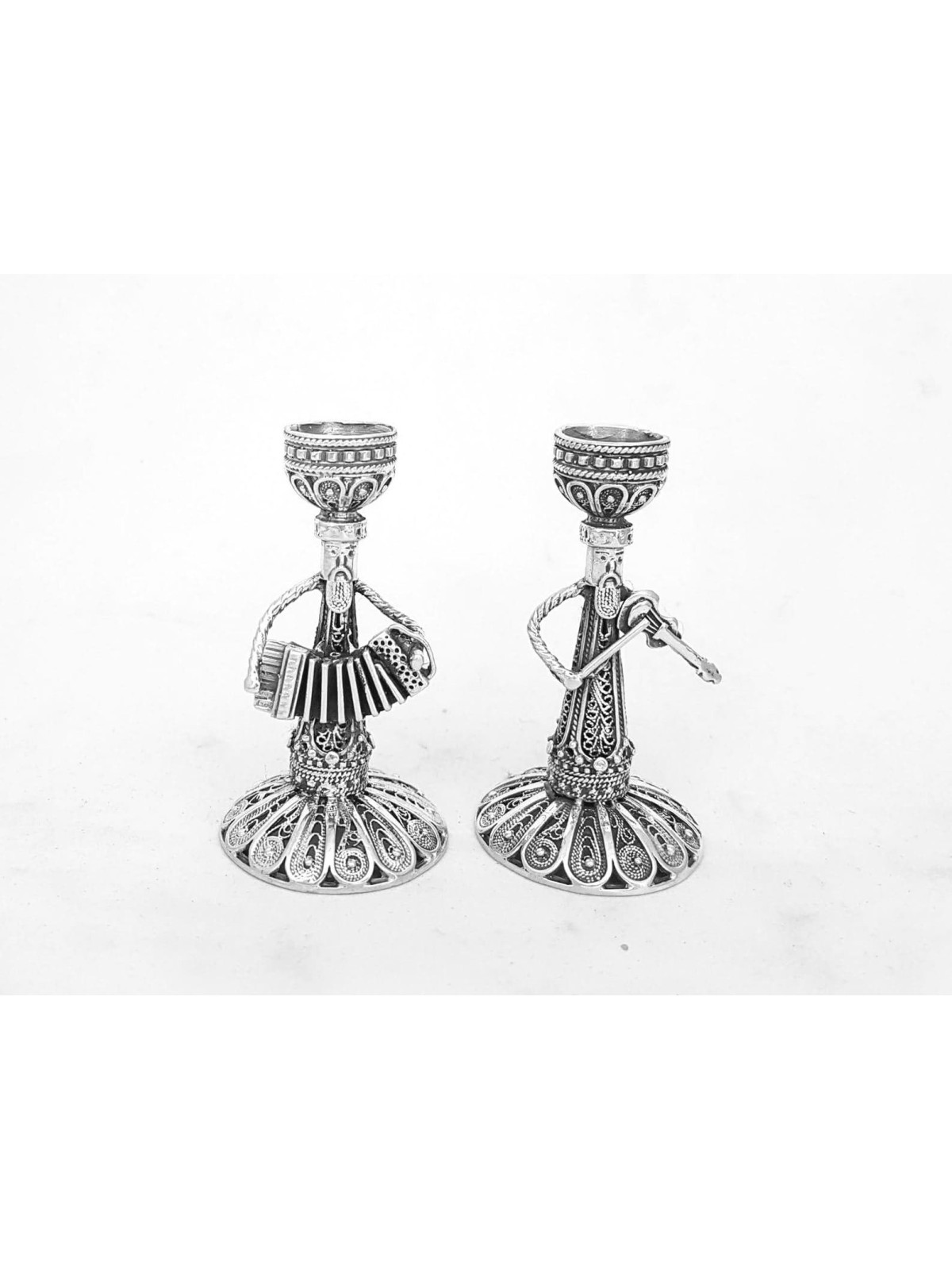Chandeliers musicaux uniques en argent sterling, cadeaux de Pâque, J israélien