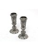 Chandeliers en argent filigrane yéménite à jambe courte, canette en argent sterling
