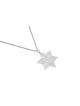 Collier étoile de David en filigrane en or blanc 14K, cadeaux de mariage juif