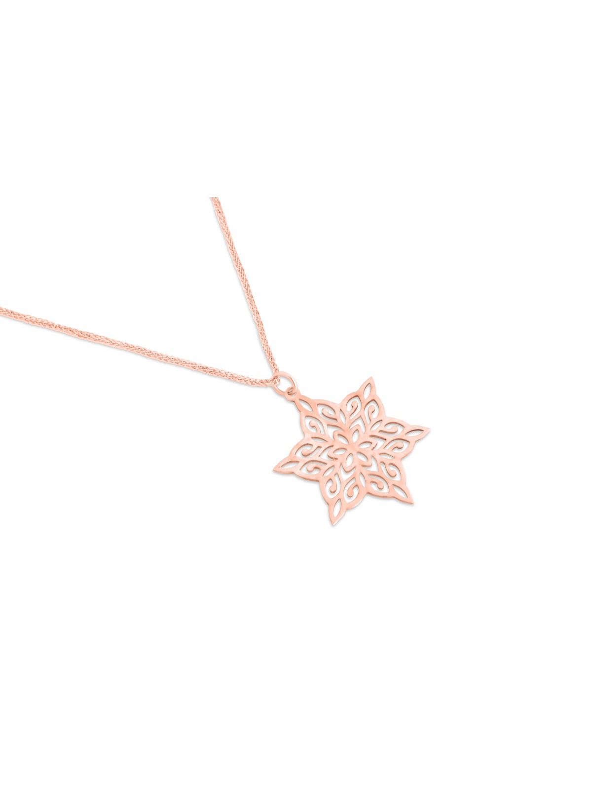 Collier étoile de David en filigrane en or blanc 14K, cadeaux de mariage juif