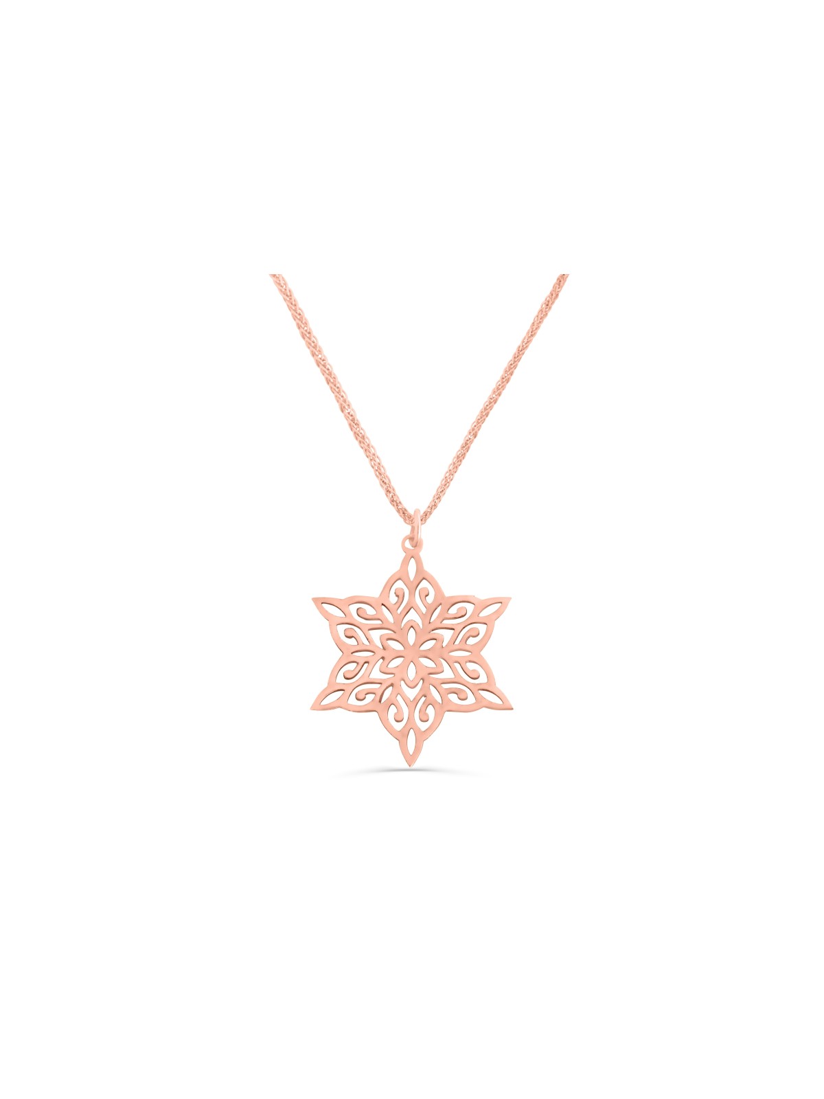 Collier étoile de David en filigrane en or blanc 14K, cadeaux de mariage juif