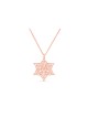 Collier étoile de David en filigrane en or blanc 14K, cadeaux de mariage juif