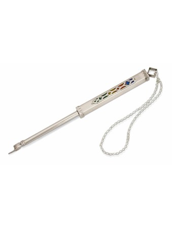Torah Pointer with Custom Colorful Enamel , Shabbat Gifts , Israeli Ju