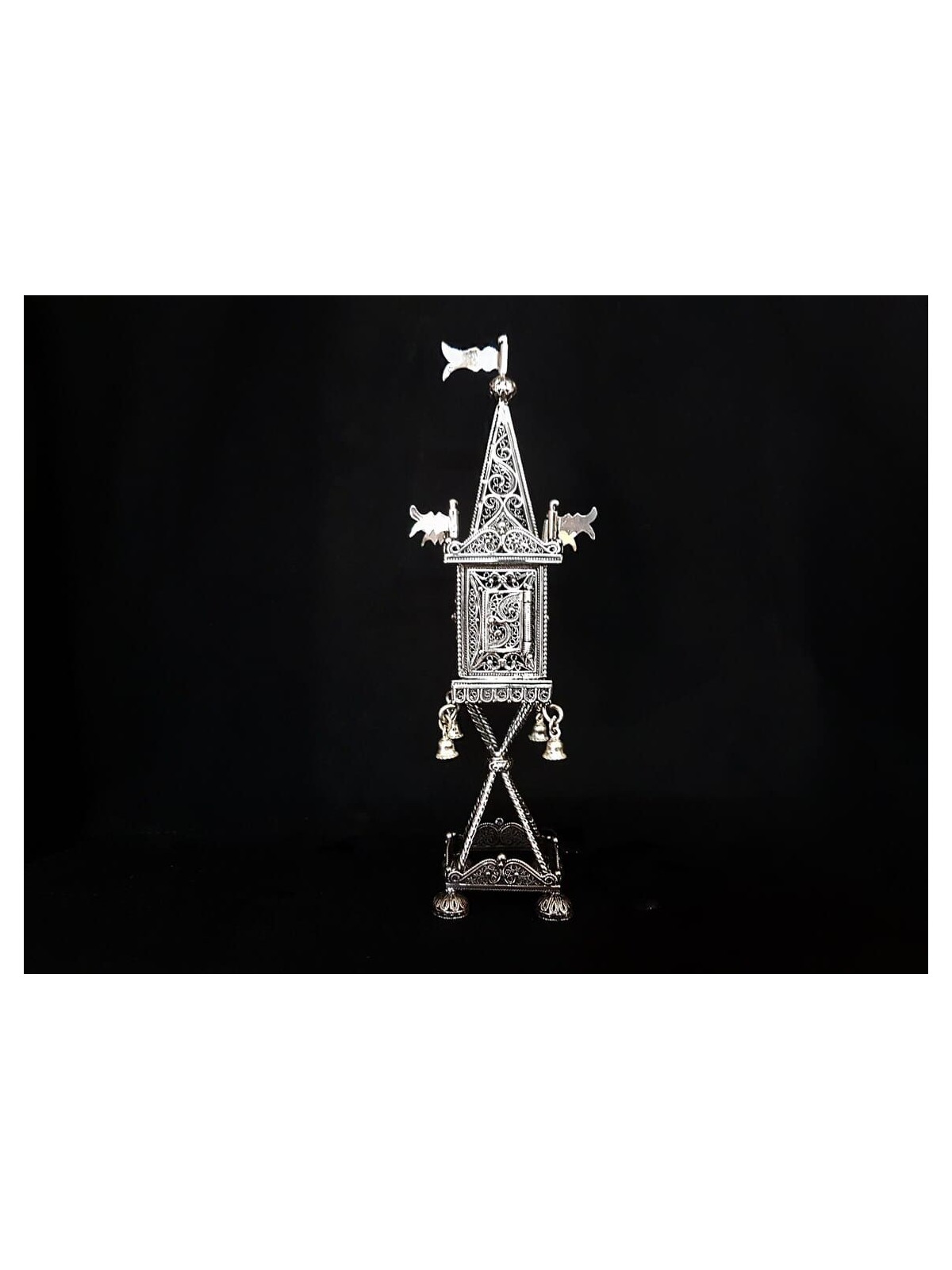 Traditional Tower Shape Brilliant Spices Box for H , Sterling Silver J