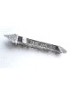 Beau long étui yéménite en argent Mezuzah, grandes Mezuzahs, israélien