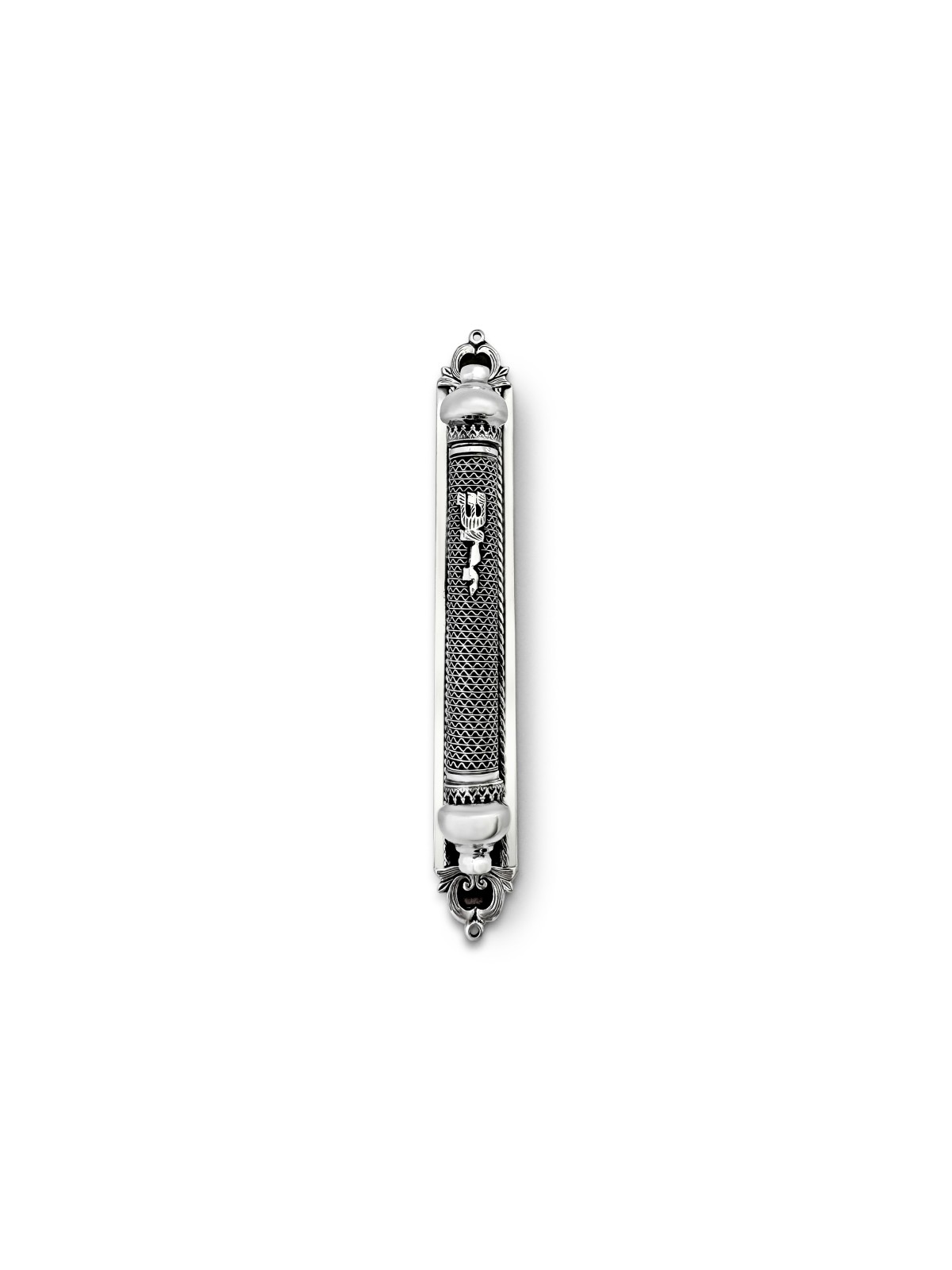 Large Ornate Filigree Mezuzah Case from Sterling S , For 10cm Scrolls