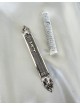 Grand étui Mezuzah en filigrane orné de Sterling S, pour rouleaux de 10 cm