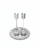 Non-Tarnish Silver Shiny Look Metal Tulip Candlest , Jewish Wedding Gi