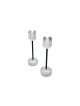 Non-Tarnish Silver Shiny Look Metal Tulip Candlest , Jewish Wedding Gi