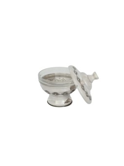 Tableware gift Stunning silver honey dish for Rosh , Jewish Wedding Gi