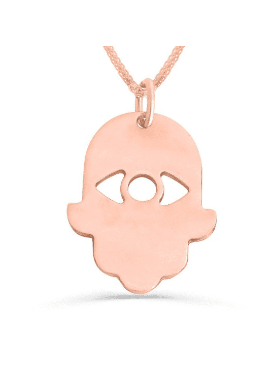 Collier en or moderne avec découpe du mauvais œil, cadeaux de mariage juif, est