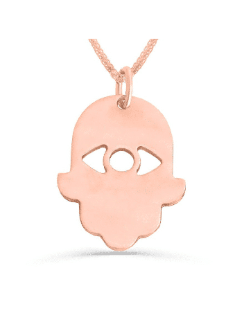 Collier en or moderne avec découpe du mauvais œil, cadeaux de mariage juif, est
