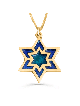 שרשרת מגן דוד גדולה עם אמייל, מתנות ט"ו באב, יו"ד ישראל