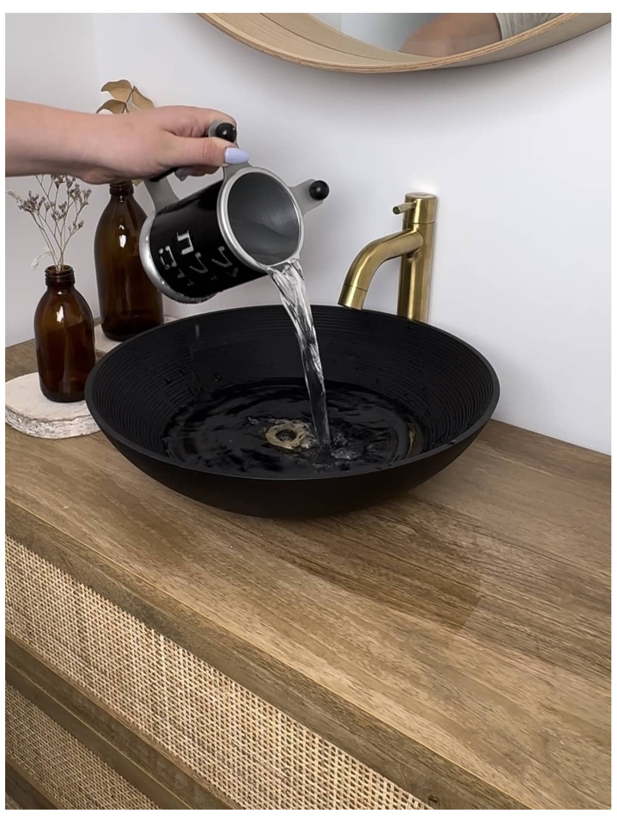 Large Size Aluminum Matte Finish Washing Cup with  , Modern Washing Cu