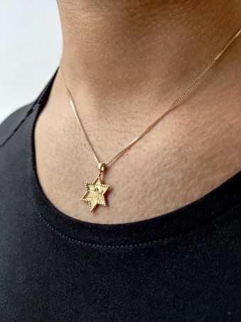Stunning Jerusalem 14k Gold Pendant , Add 14K Chain , Israeli Judaica