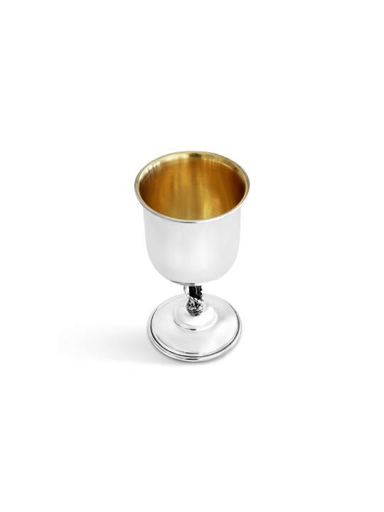 Sterling Silver Tree Stem Kiddush Cup for Bar Mitz , Passover Gifts ,