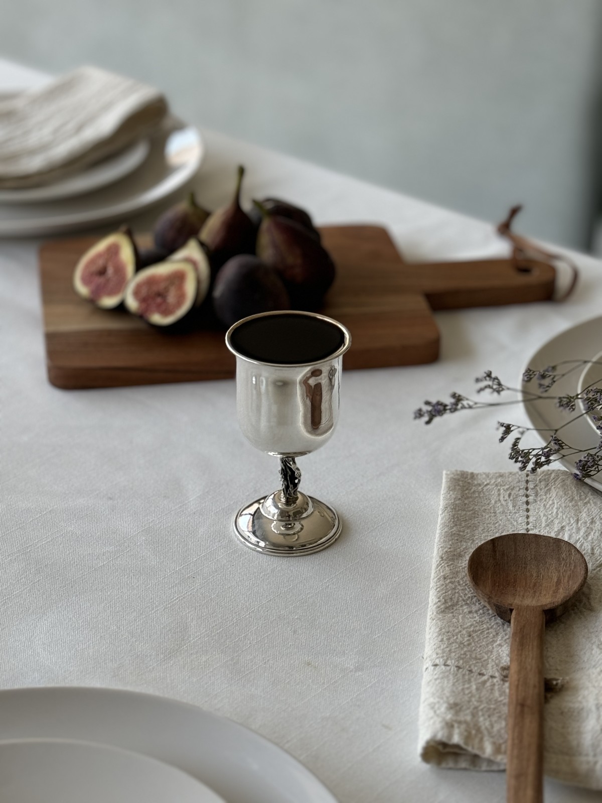 Sterling Silver Tree Stem Kiddush Cup for Bar Mitz , Passover Gifts ,