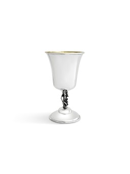 Coupe de Kiddouch en argent sterling avec tige de tronc d'arbre, cadeaux de Pâque, est