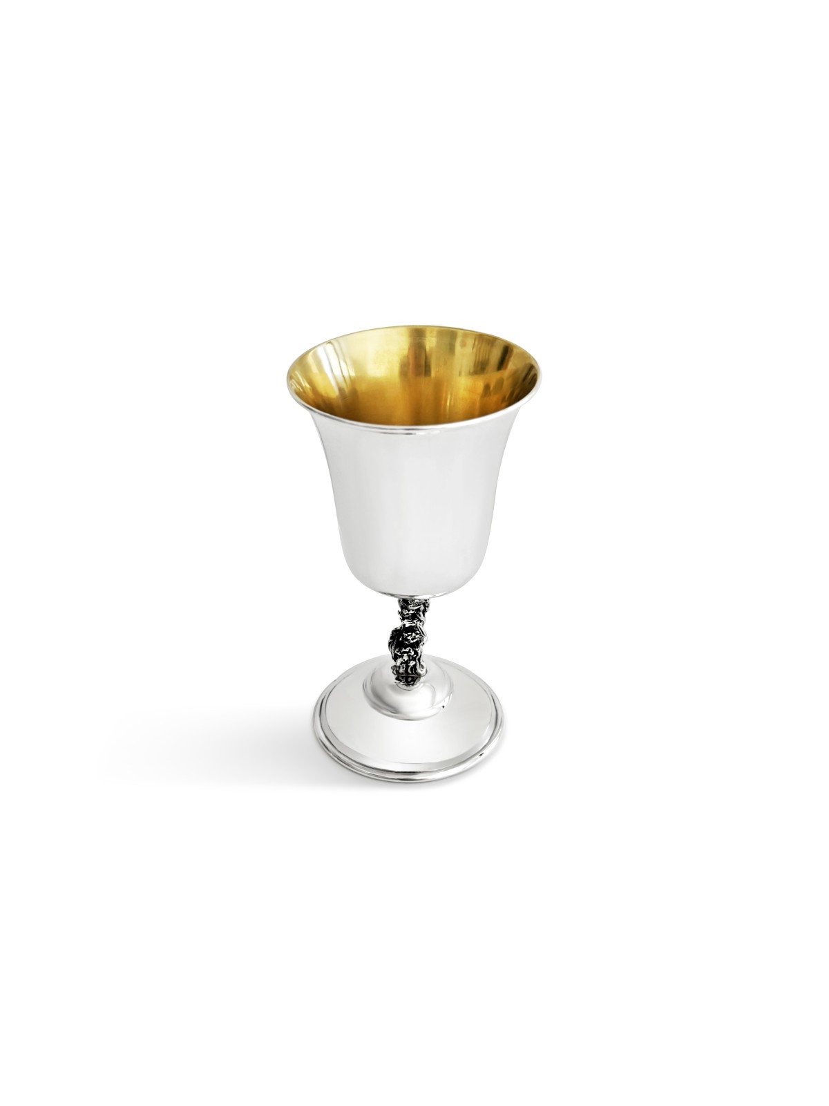 Sterling Silver Kiddush Cup with Tree Trunk Stem , Passover Gifts , Is