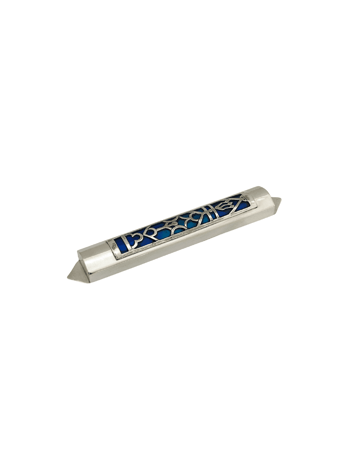Étui Mezuzah en argent avec émail froid, grandes Mezuzahs, judaïque israélien