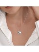 Grand collier Chai en or 14 carats avec détails en émail bleu, cadeaux Tu B'Av, I