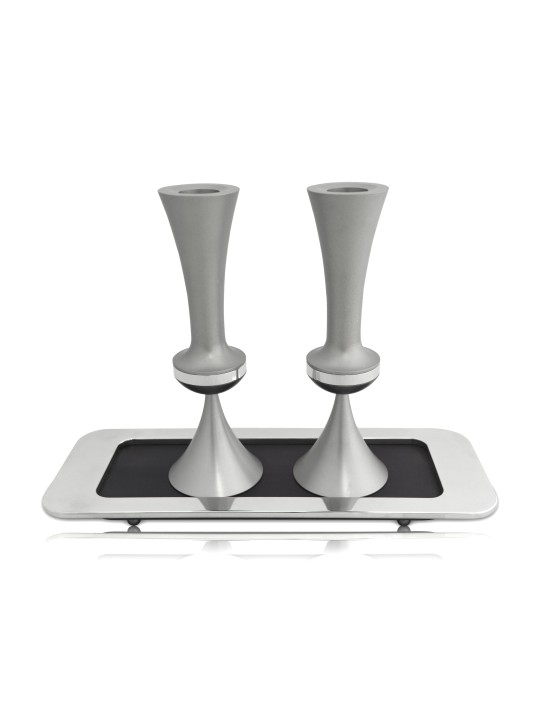 Colorful Aluminum Candlesticks with Matching Tray , Jewish Wedding Gif