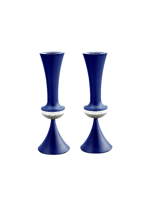 Colorful Aluminum Candlesticks with Matching Tray , Jewish Wedding Gif