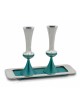 Colorful Aluminum Candlesticks with Matching Tray , Jewish Wedding Gif