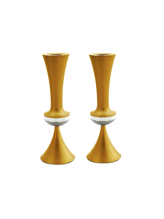 Colorful Aluminum Candlesticks with Matching Tray , Jewish Wedding Gif