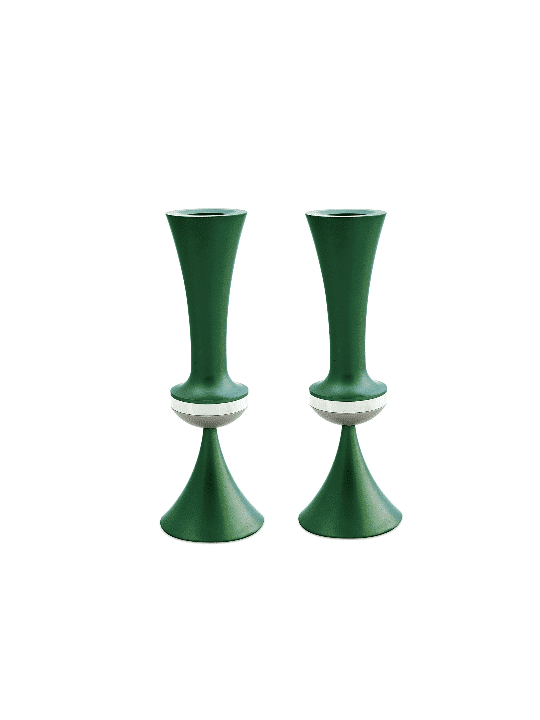 Colorful Aluminum Candlesticks with Matching Tray , Jewish Wedding Gif