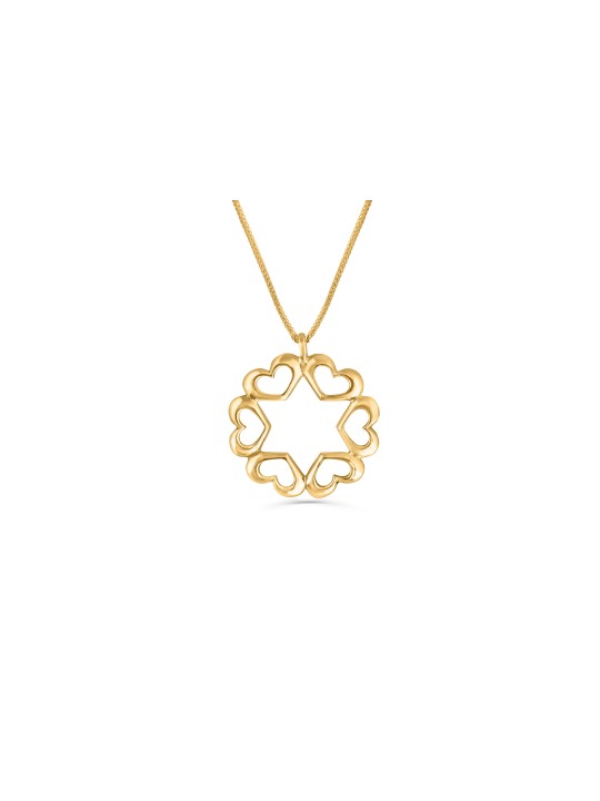 Collier coeur en or 14 carats avec une étoile de David, cadeaux de mariage juif,