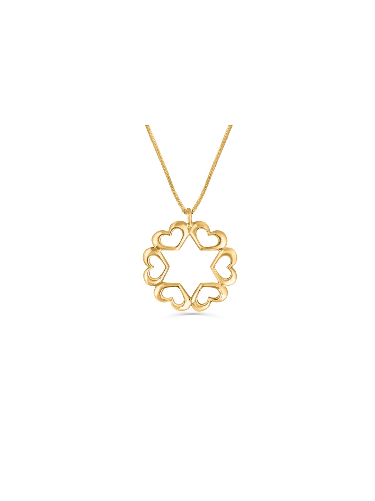 Collier coeur en or 14 carats avec une étoile de David, cadeaux de mariage juif,