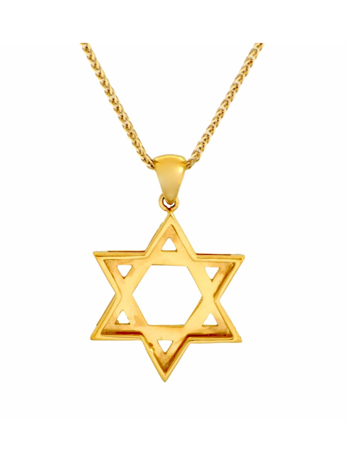 Large White Gold Woven Star of David Pendant , Tu B'Av Gifts , Israeli
