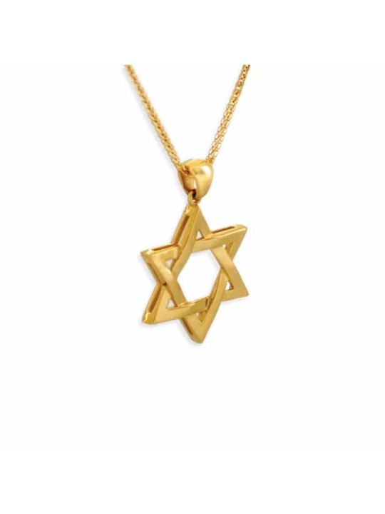 Large White Gold Woven Star of David Pendant , Tu B'Av Gifts , Israeli