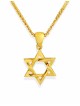 Grand pendentif étoile fabuleuse de David en or jaune, cadeaux Tu B'Av, Isr