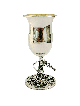 Small Silver Filigree Kiddush Cup with Klezmer Mus , Passover Gifts ,