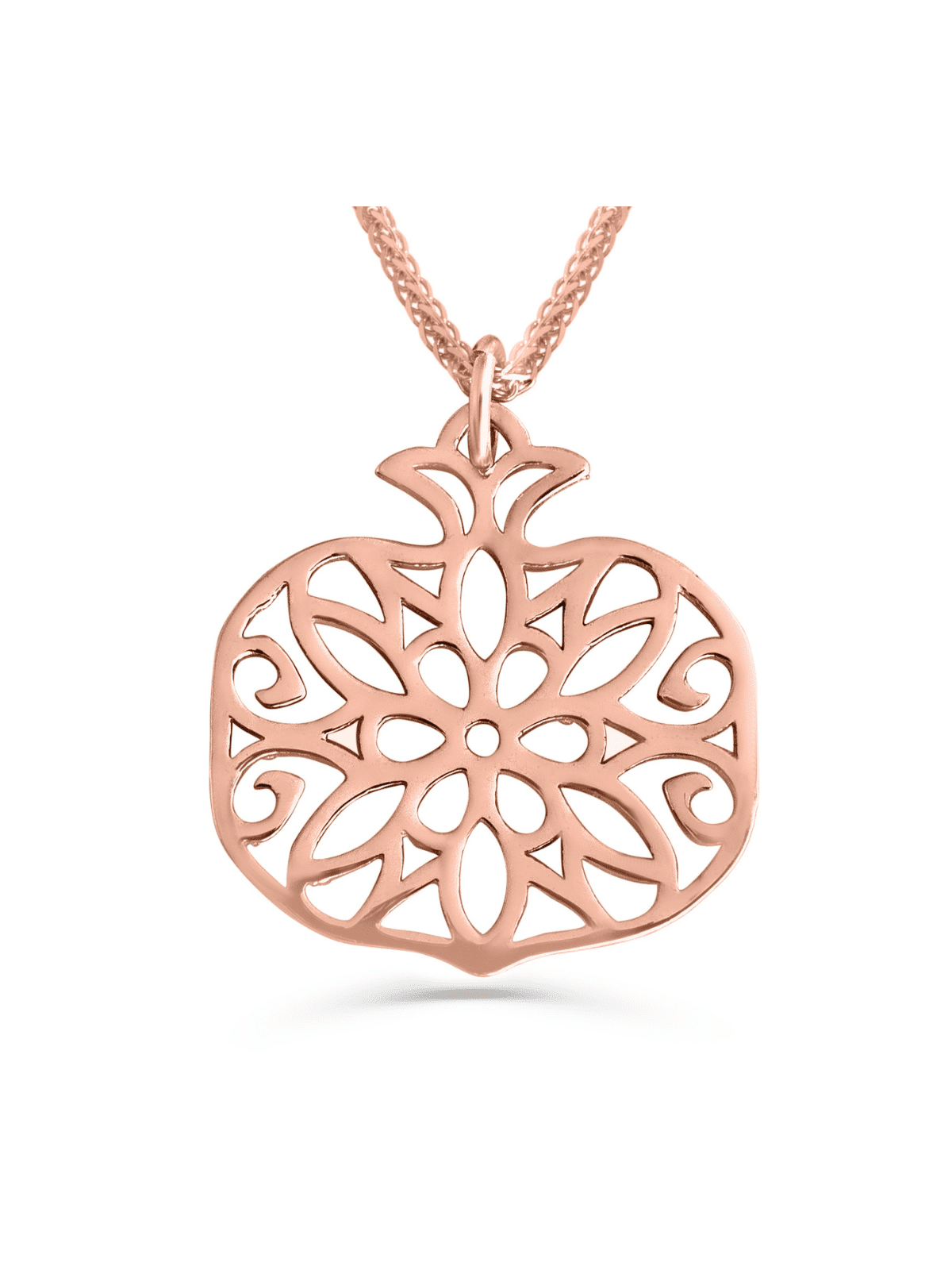 Pomegranate Filigree 14K Yellow Gold Necklace , Jewish Wedding Gifts ,