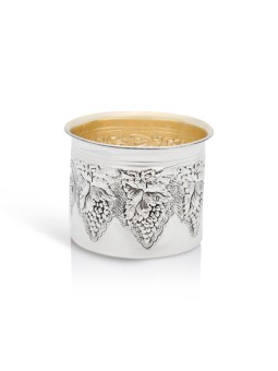 Bot à vin en argent sterling avec raisins traditionnels, cadeaux Tu B'Av, I