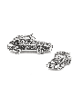 Petite boîte Besamim de conception de voiture en argent sterling, Judaica en argent sterling