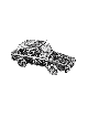 Petite boîte Besamim de conception de voiture en argent sterling, Judaica en argent sterling
